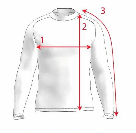 Dónde se toma cada medida: Camiseta térmica