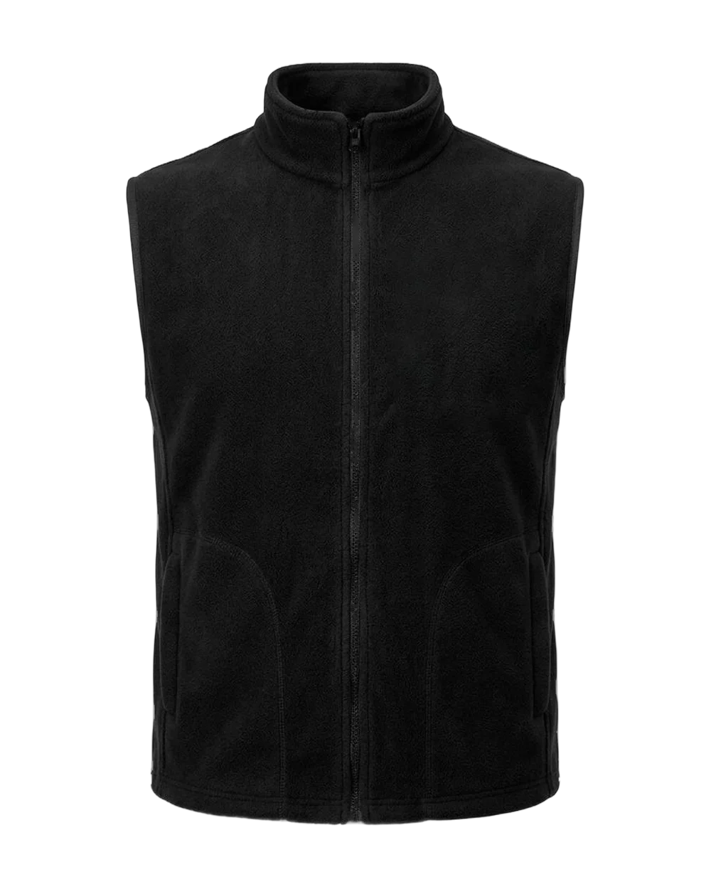 Chaleco polar negro con cierre